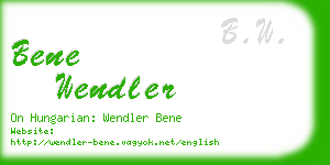 bene wendler business card